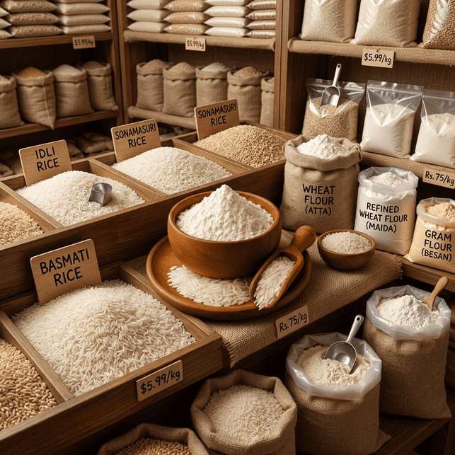 rice and flour 